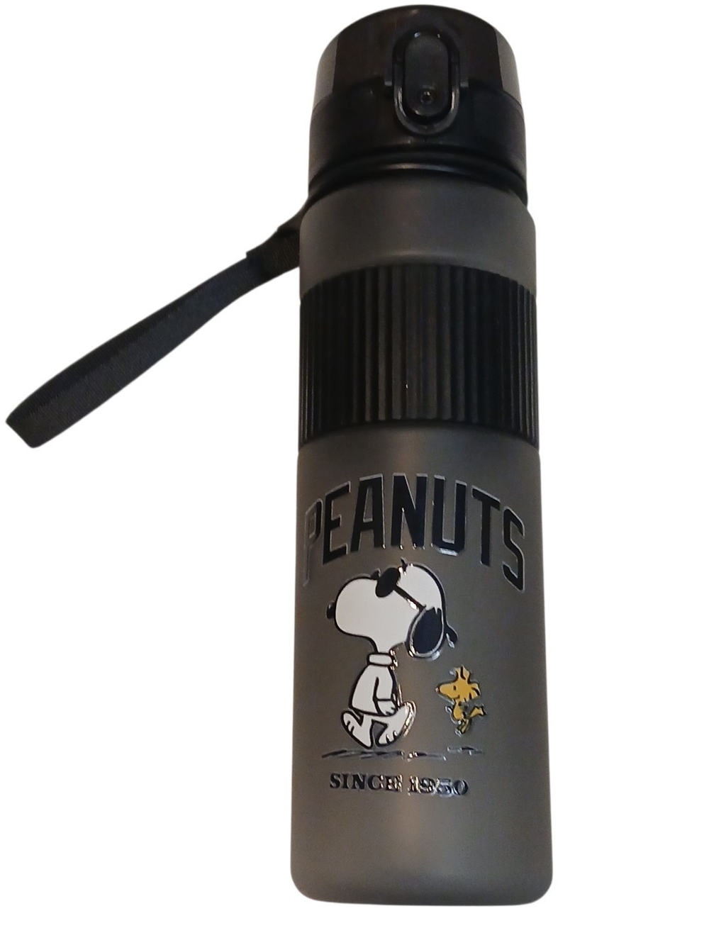Peanuts -Snoopy Large Capacity Sport Bottle 550ML,Non-slip Rubber Screw Off Neck